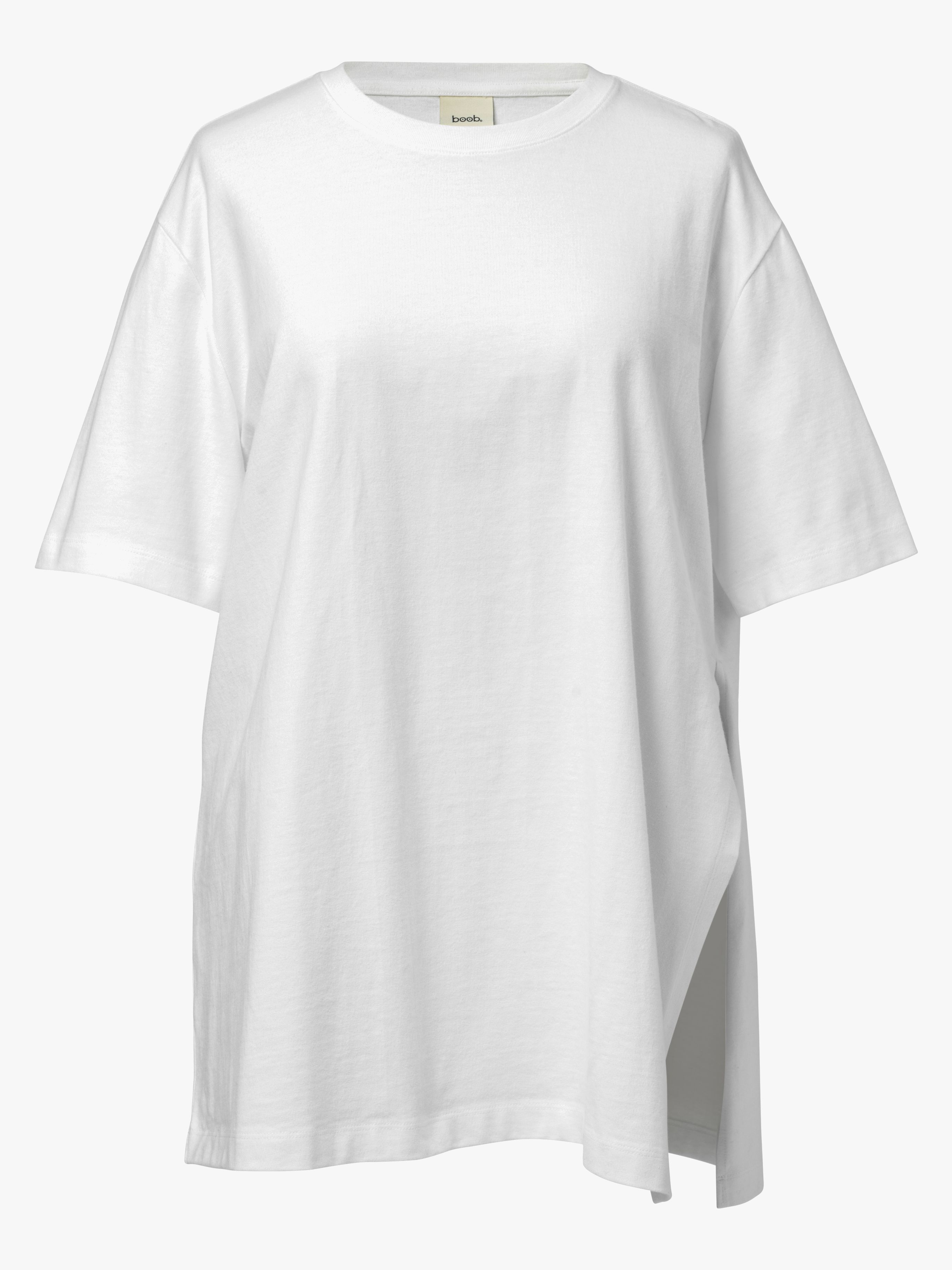 Oversized T-Shirt mit Schlitz, White, XL-XXL