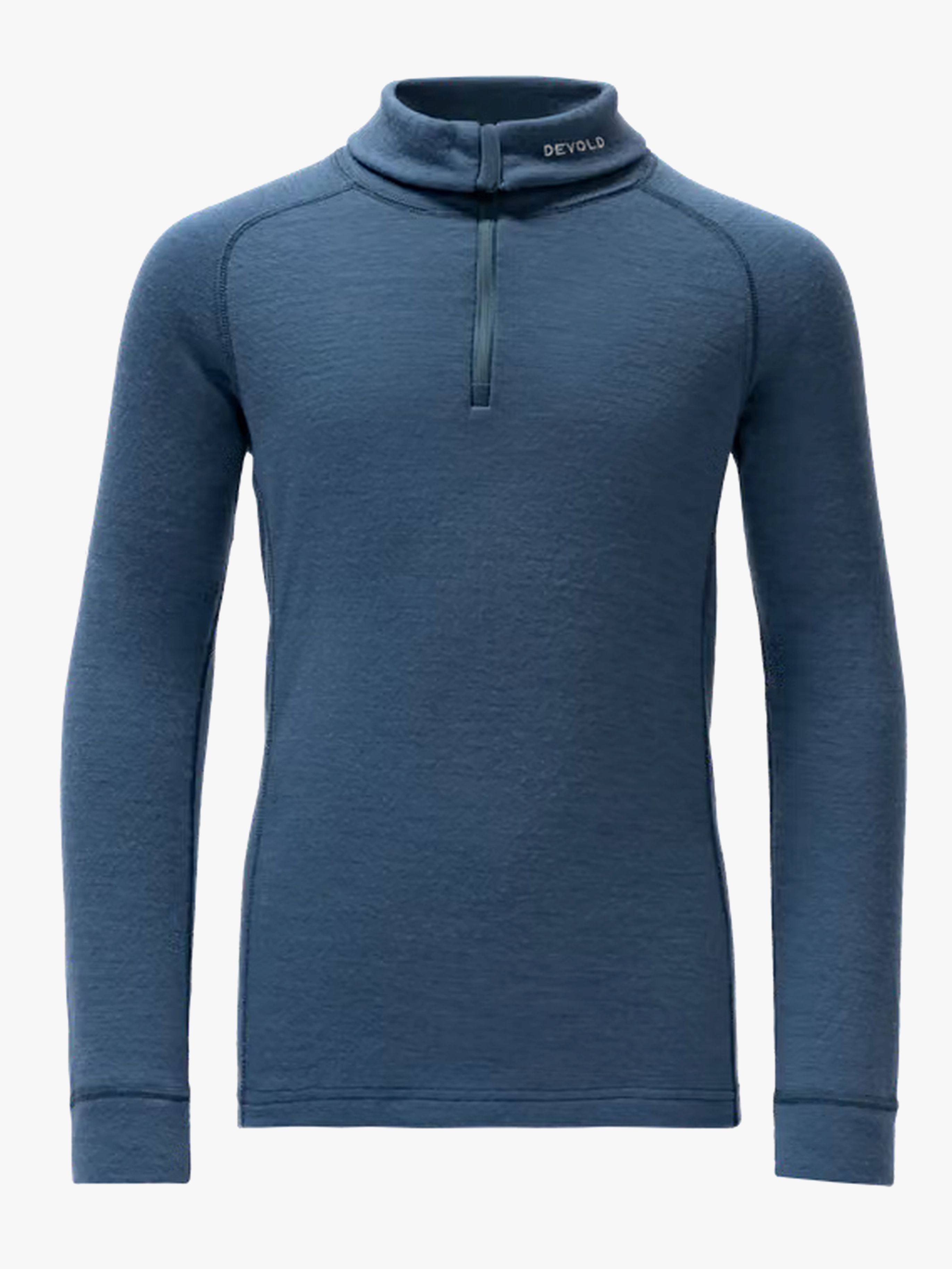 Devold Duo Active Jr Zip Neck Langarmshirt Merinowolle, Berry, 12 Jahre