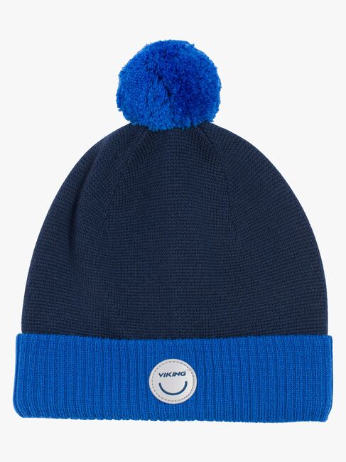 Viking Toasty Pom Pom Mütze Merinowolle, Blau