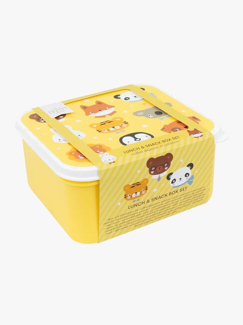 A Little Lovely Company Lunchbox-Set, Tierfreunde