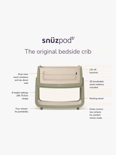 Snüz SnuzPod 5 Beistellbett, Sage