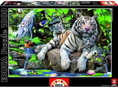 Educa Puzzle Bengal White Tigers 1000 Teile