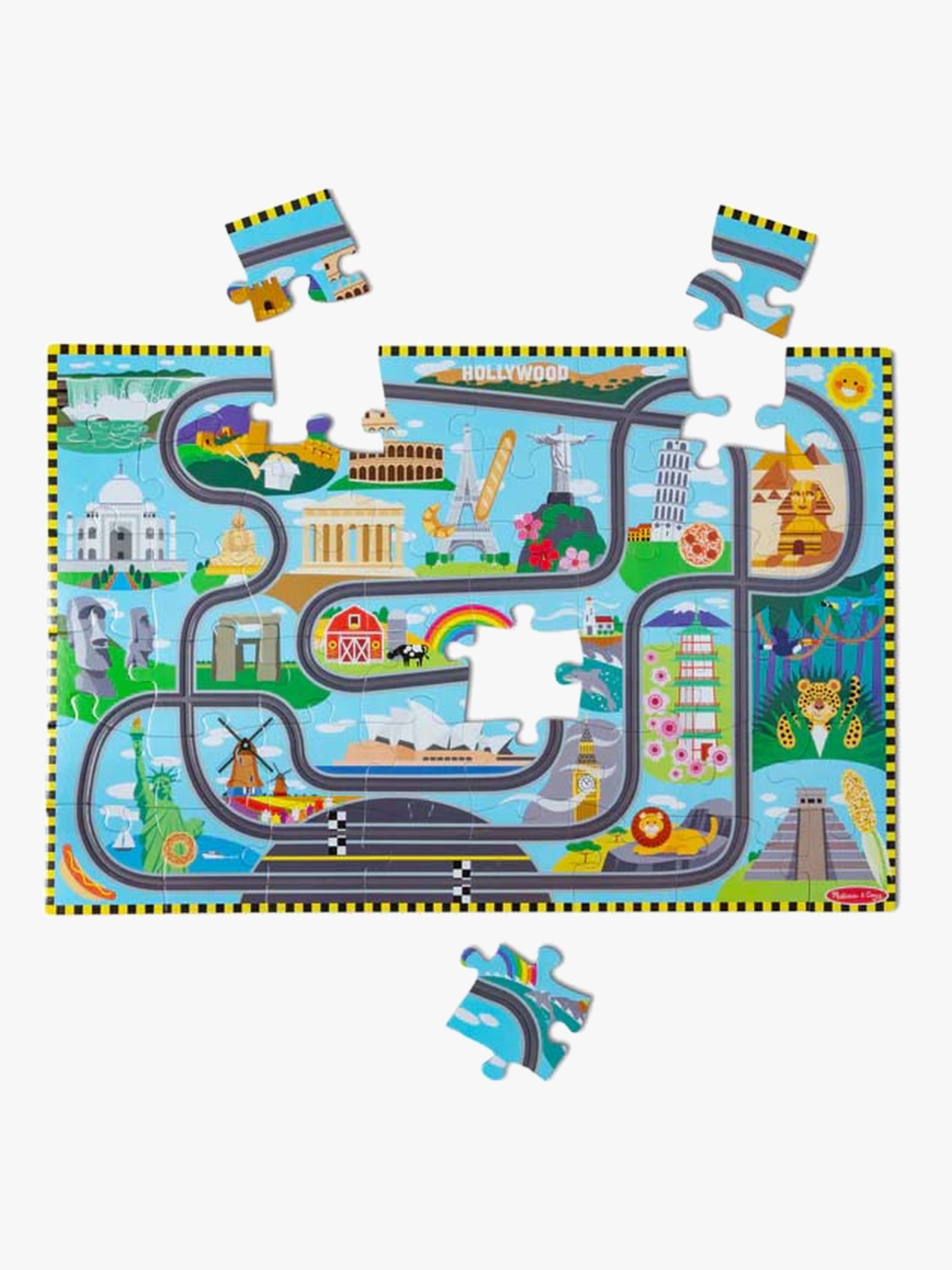 Melissa & Doug Rennstrecke Bodenpuzzle & Spielset 48 Teile