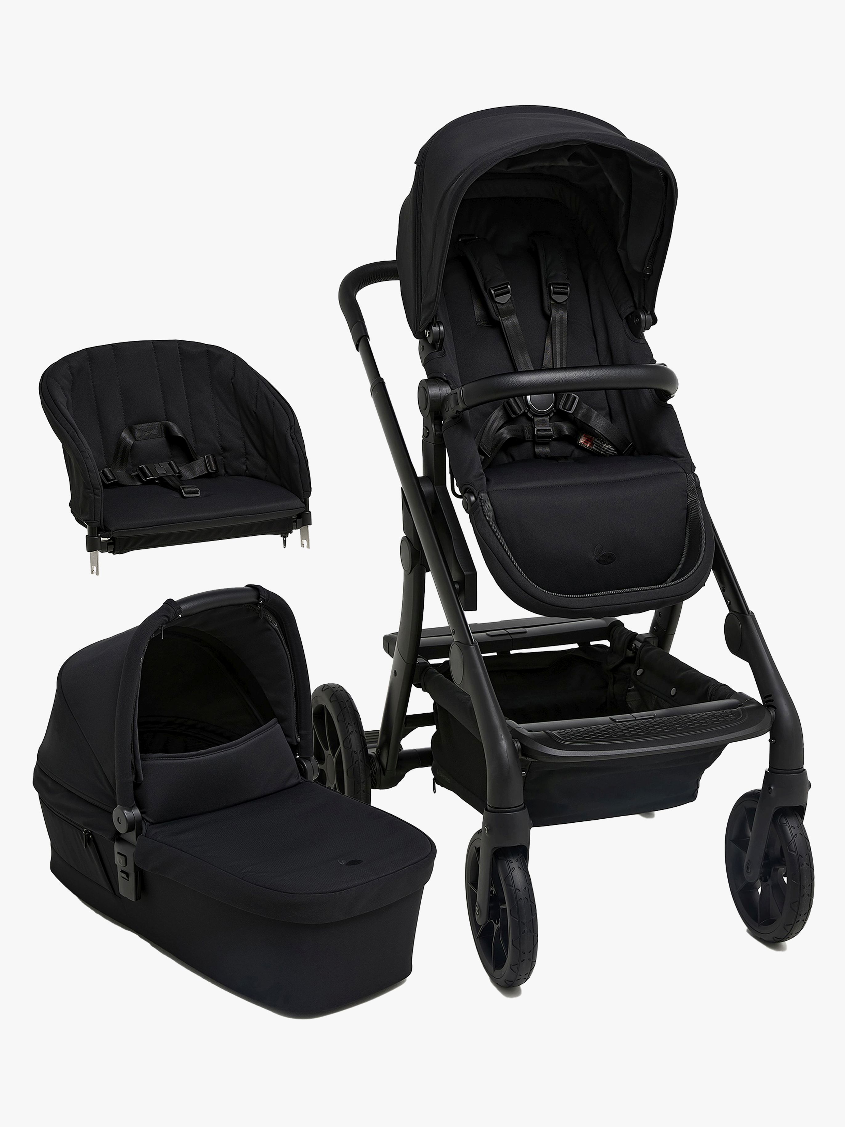 Beemoo Pro Max Kombikinderwagen inkl. Kleinkindsitz, Coffee Black, Kinderwagen, 2 in 1