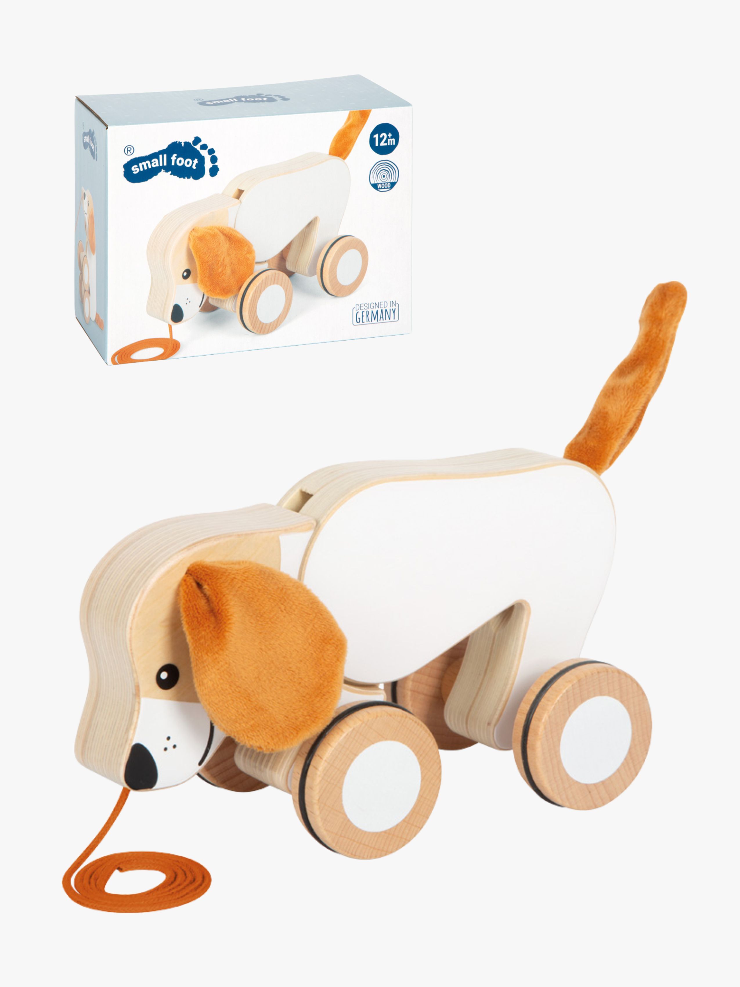 Nachziehspielzeug Hund mit raschelnden Ohren