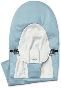 BabyBjörn Balance Soft Stoffsitz für Babywippe Cotton/Jersey, Blau/Grau