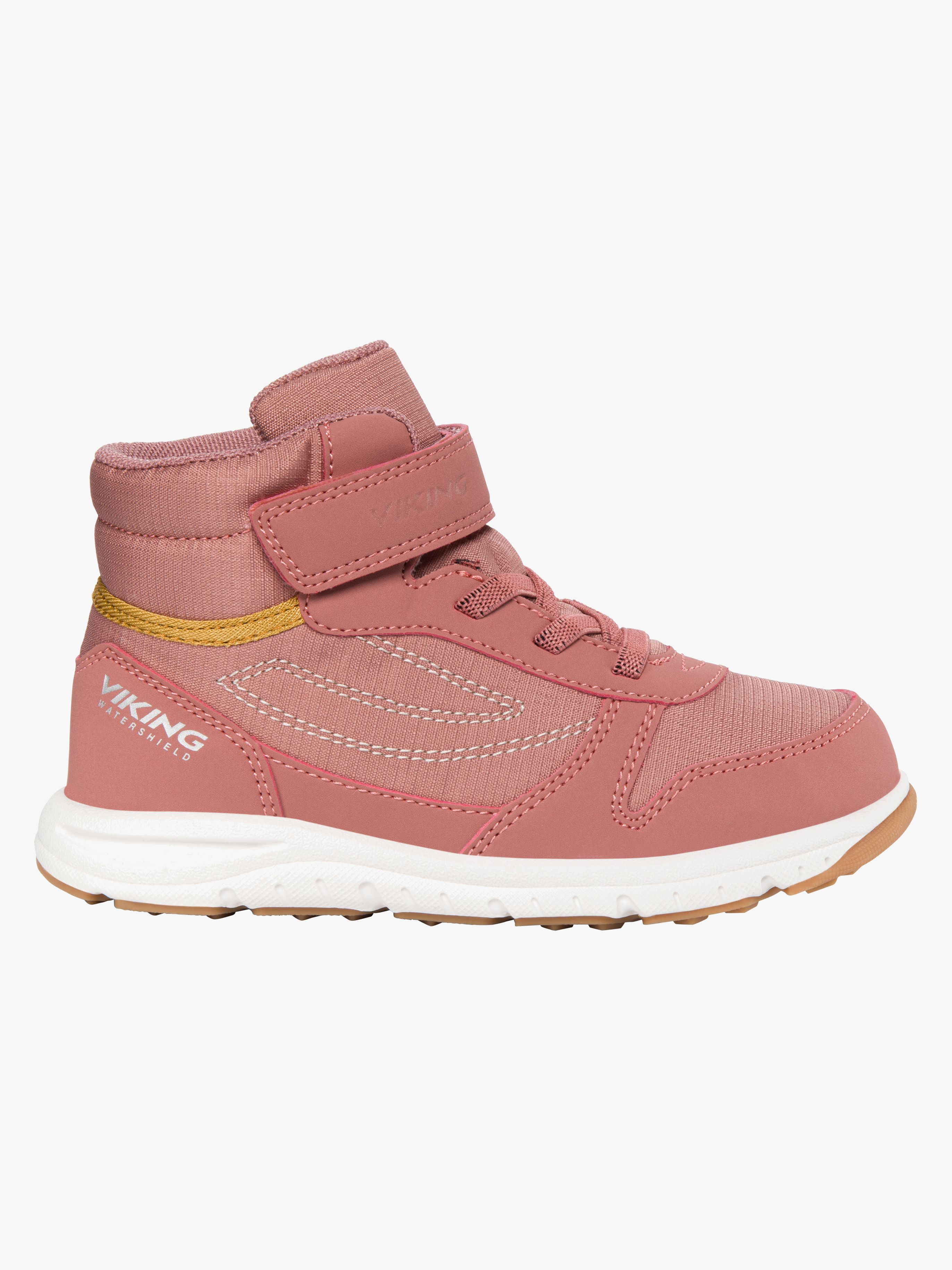 Viking Hovet Mid 1V WP Kinder Sneaker, Pink, 24, Kinderschuhe
