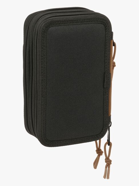 One Piece Gefülltes Dreifach-Federmäppchen 37 Teile, Schwarz