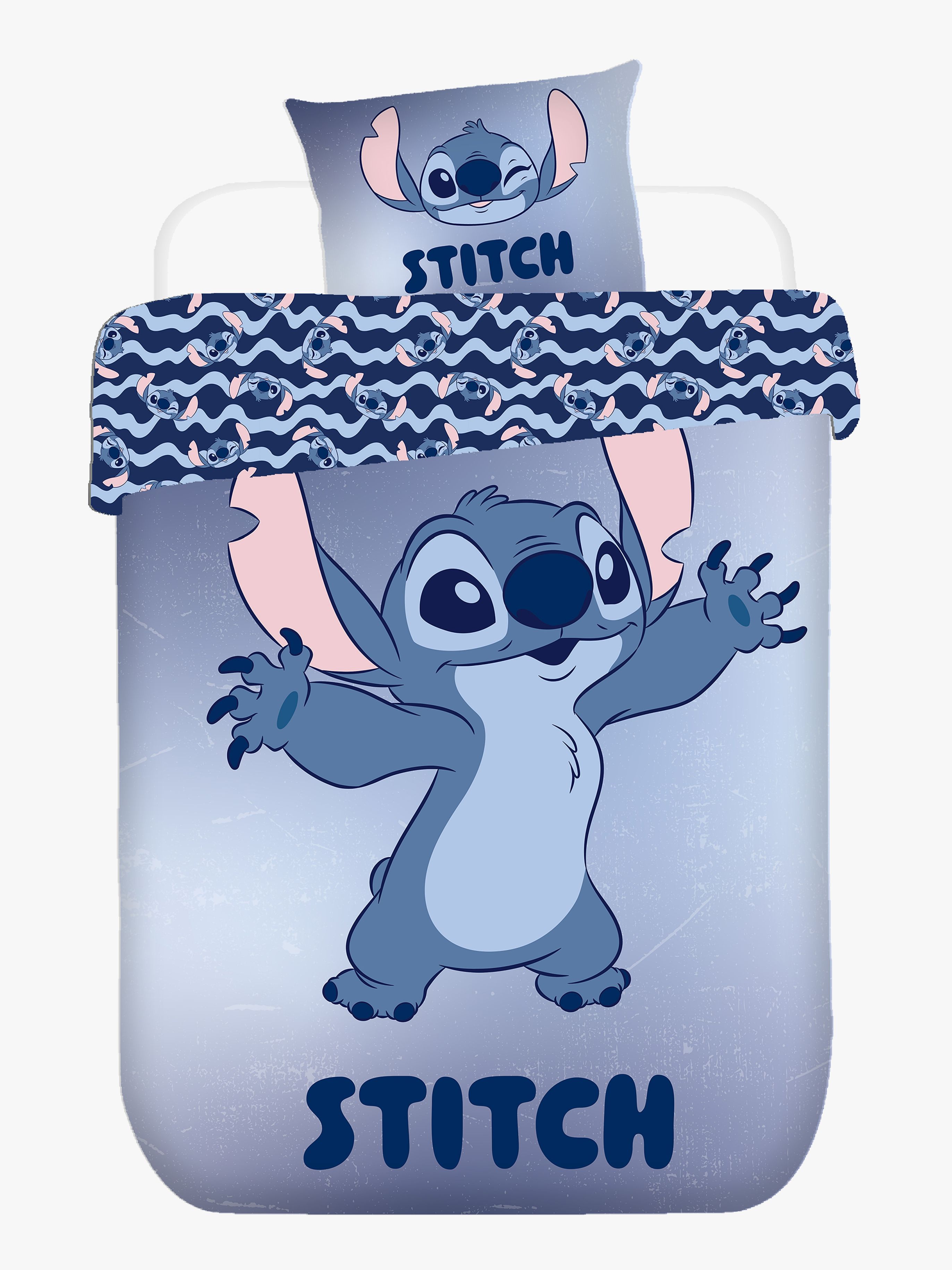 Disney Stitch Bettwäsche 140x200 cm, Blau