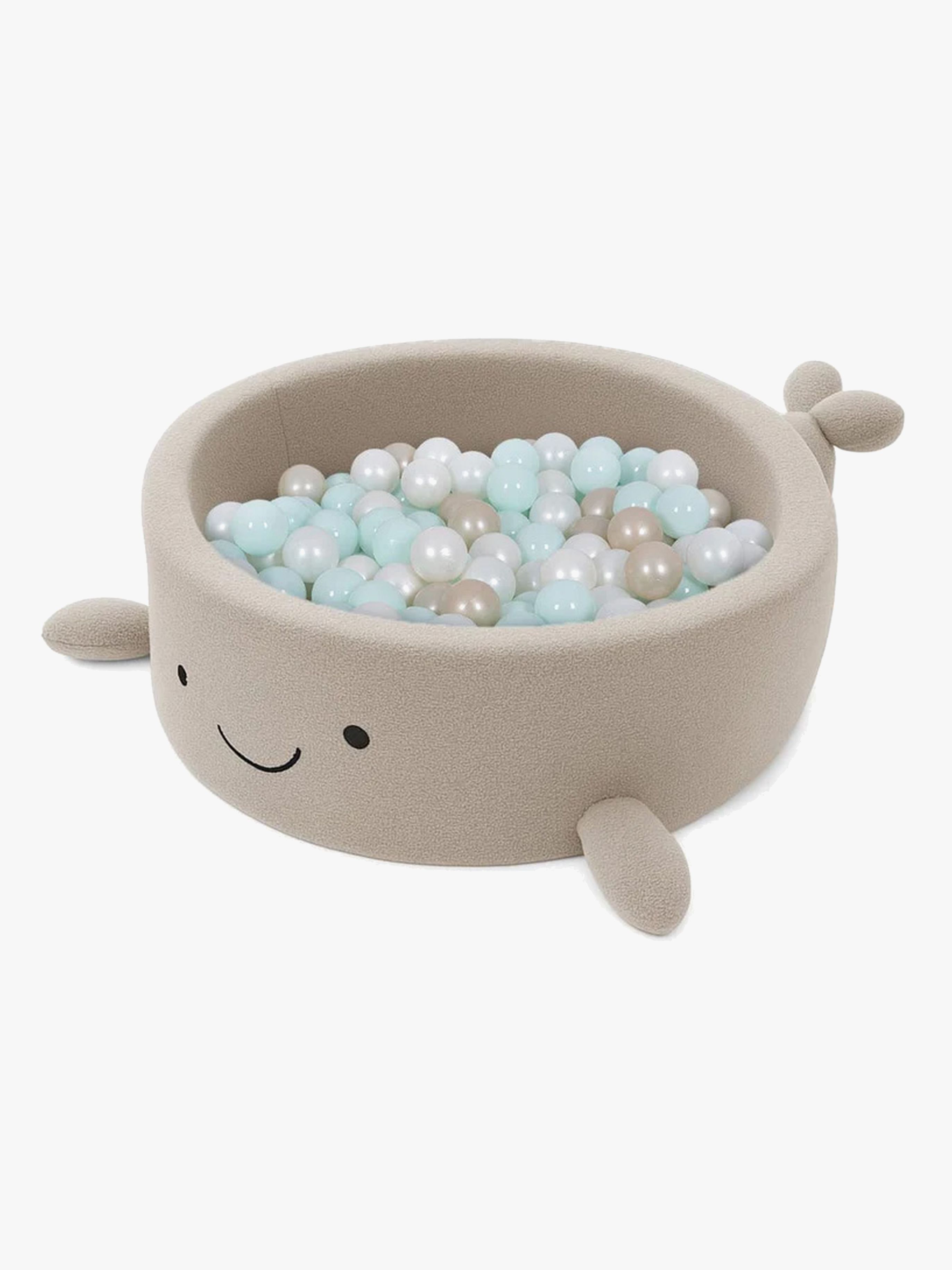 Boucle Whale Bällebad, Oat Biscuit Beige