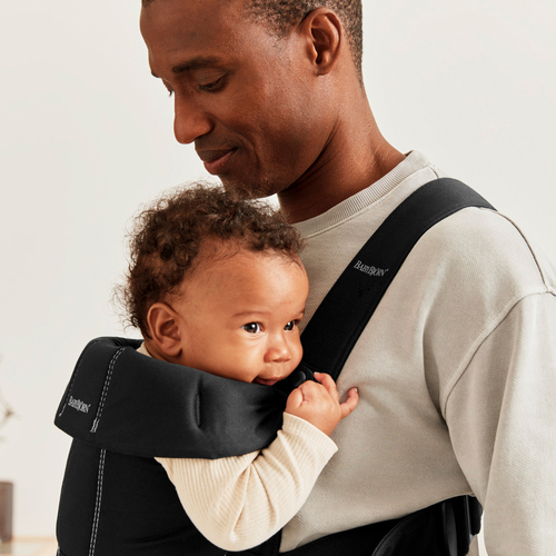 Babybjörn Mini Babytrage Gewebt, Schwarz