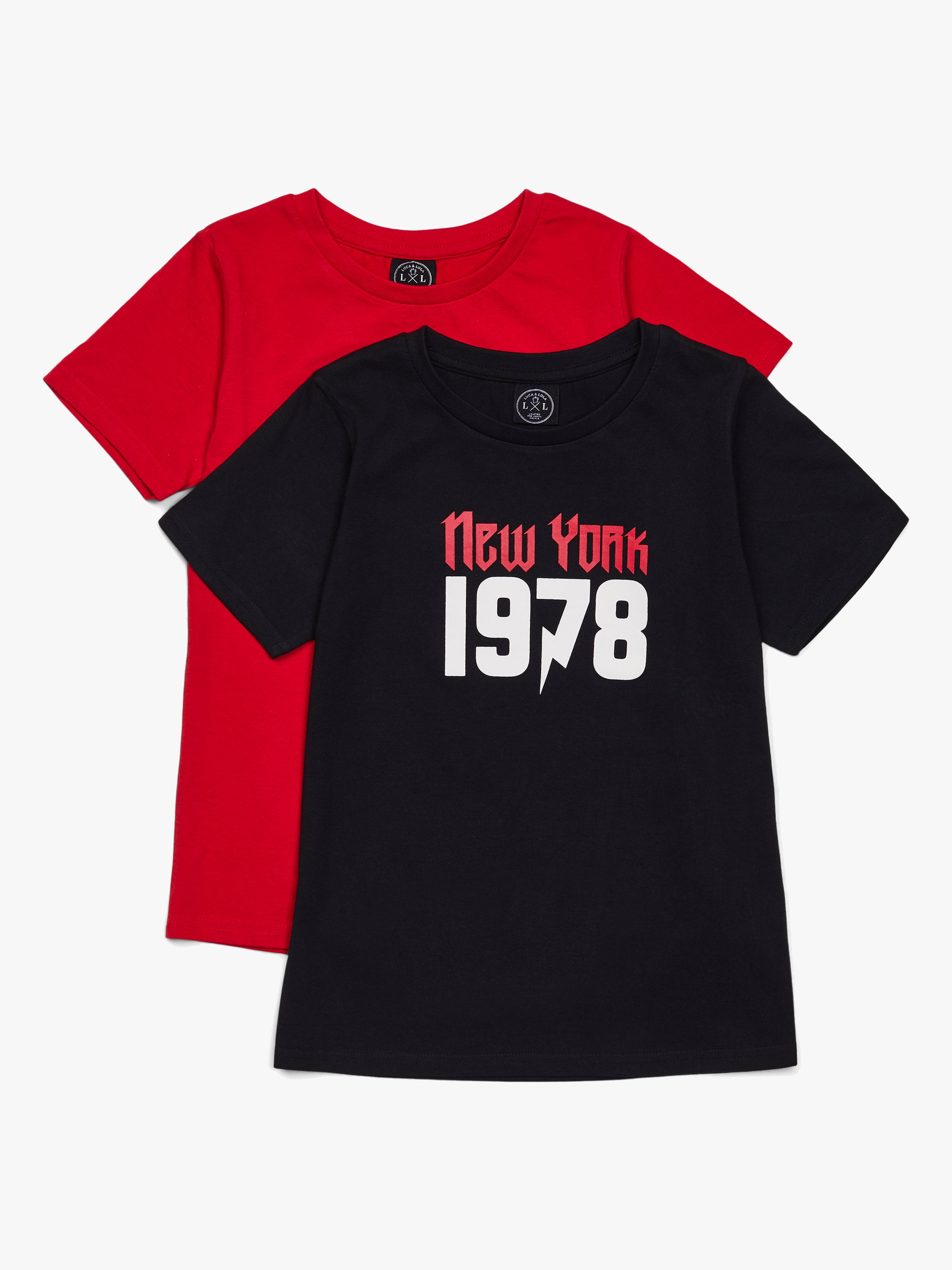 Luca & Lola Olivia T-Shirt 2er-Pack, Black 134-140