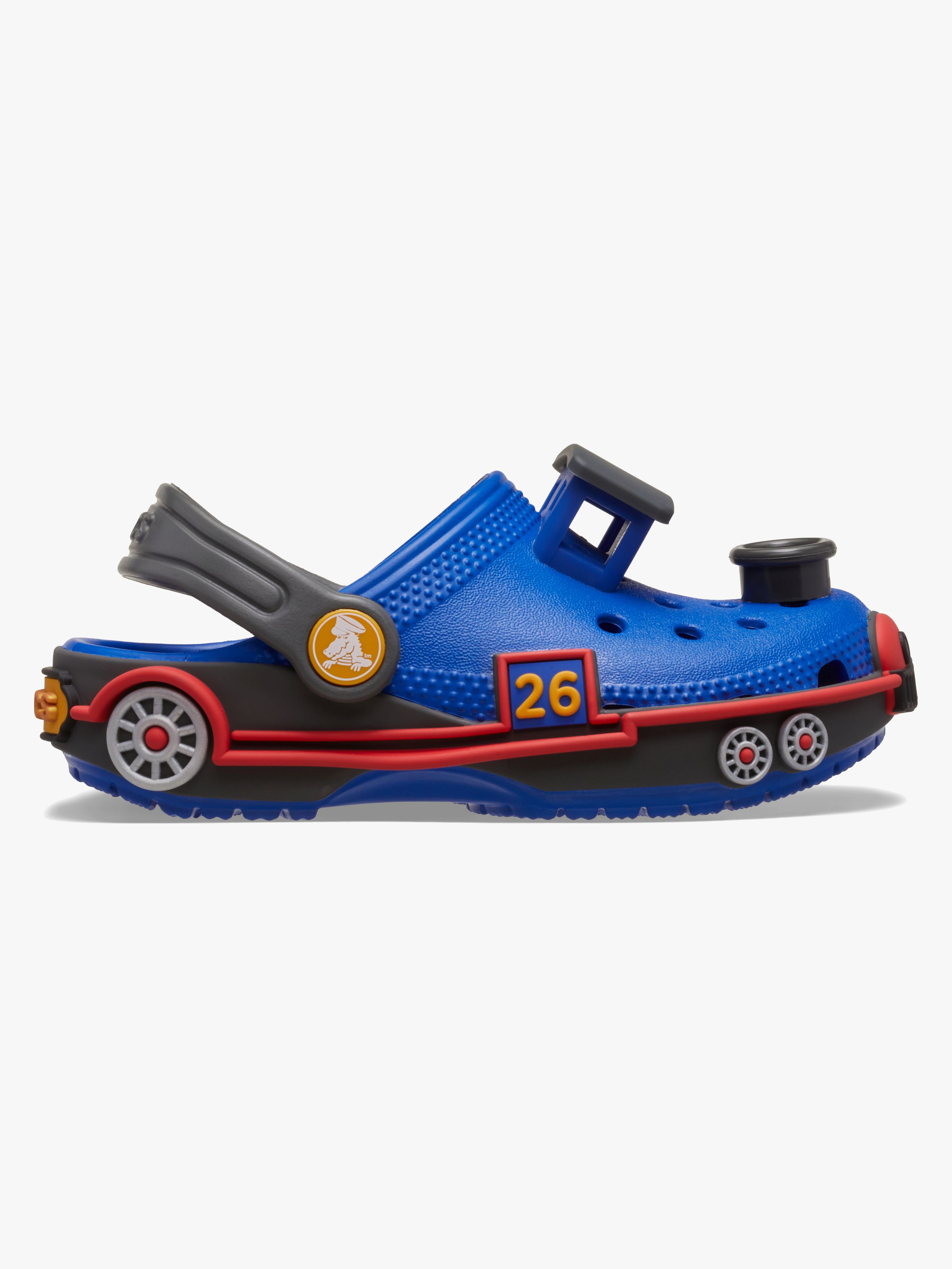 Crocs Classic IAM Train Kids Pantoffeln, Blue Bolt/Carbon, 27-28