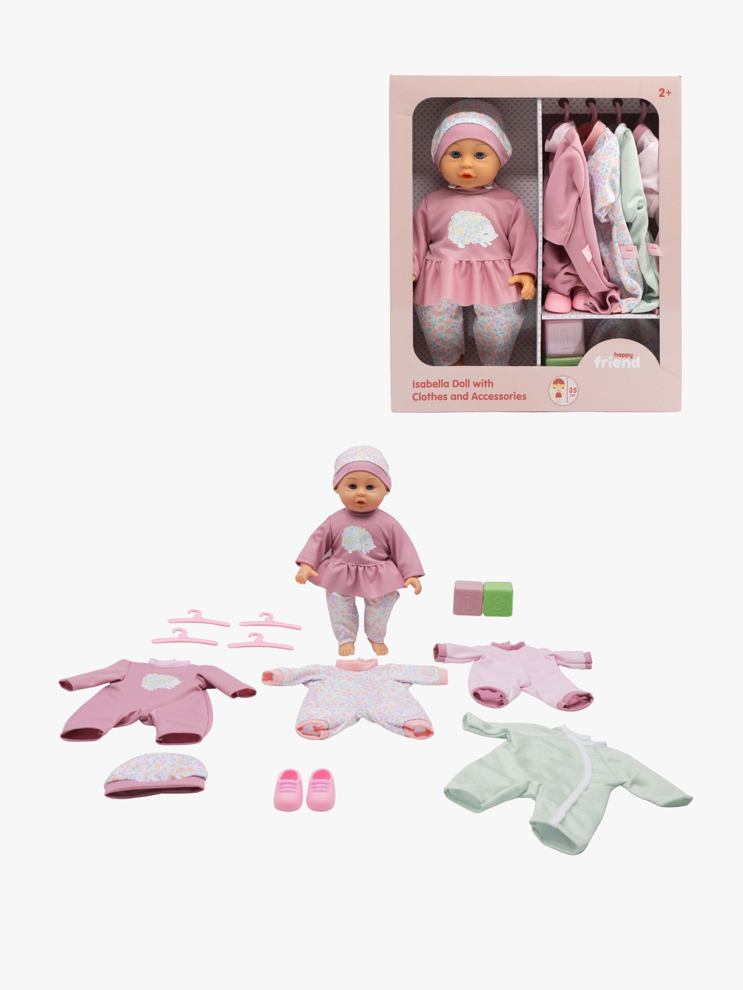 Happy Friend Puppe Mit Kleiderschrank Isabella 35 cm, Kinderkleiderschrank