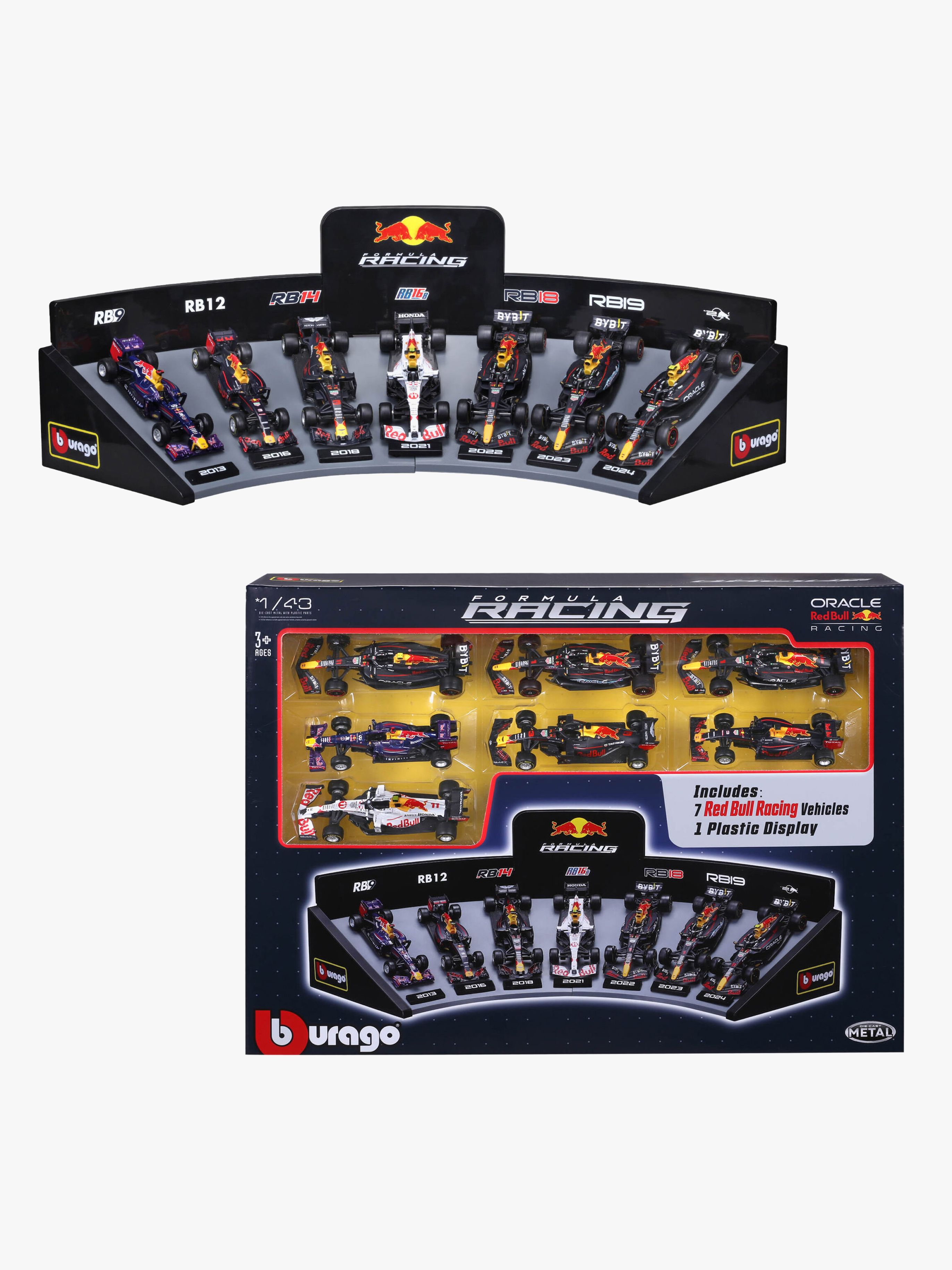 Bburago F1 Red Bull Deluxe Geschenkset mit Autos &  Display 1:43
