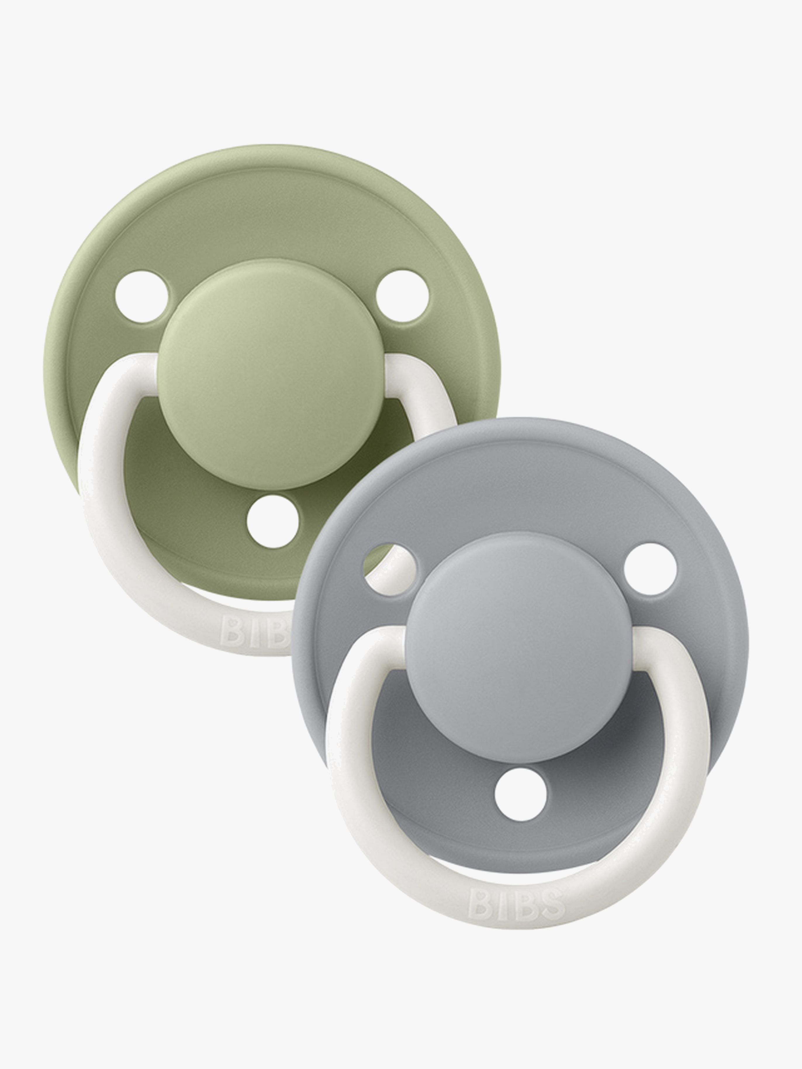 BIBS Schnuller De Lux 2er-Pack Silicone, Sage Glow/Cloud Glow