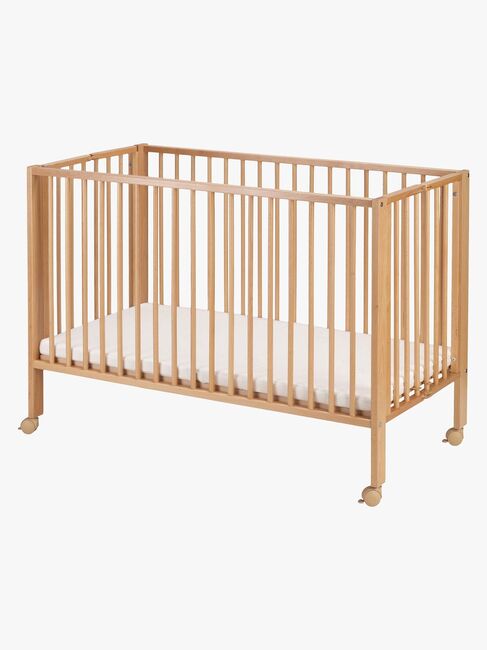 tiSsi Faltbares Babybett mit Matratze, Beige