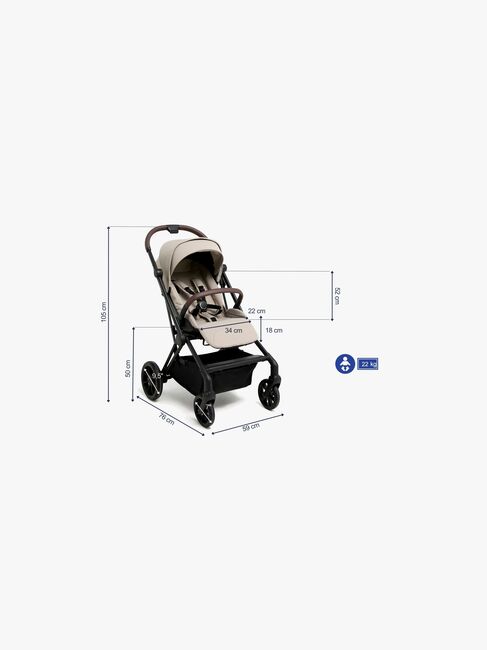 Beemoo Pro Twist Kinderwagen, Latte Beige