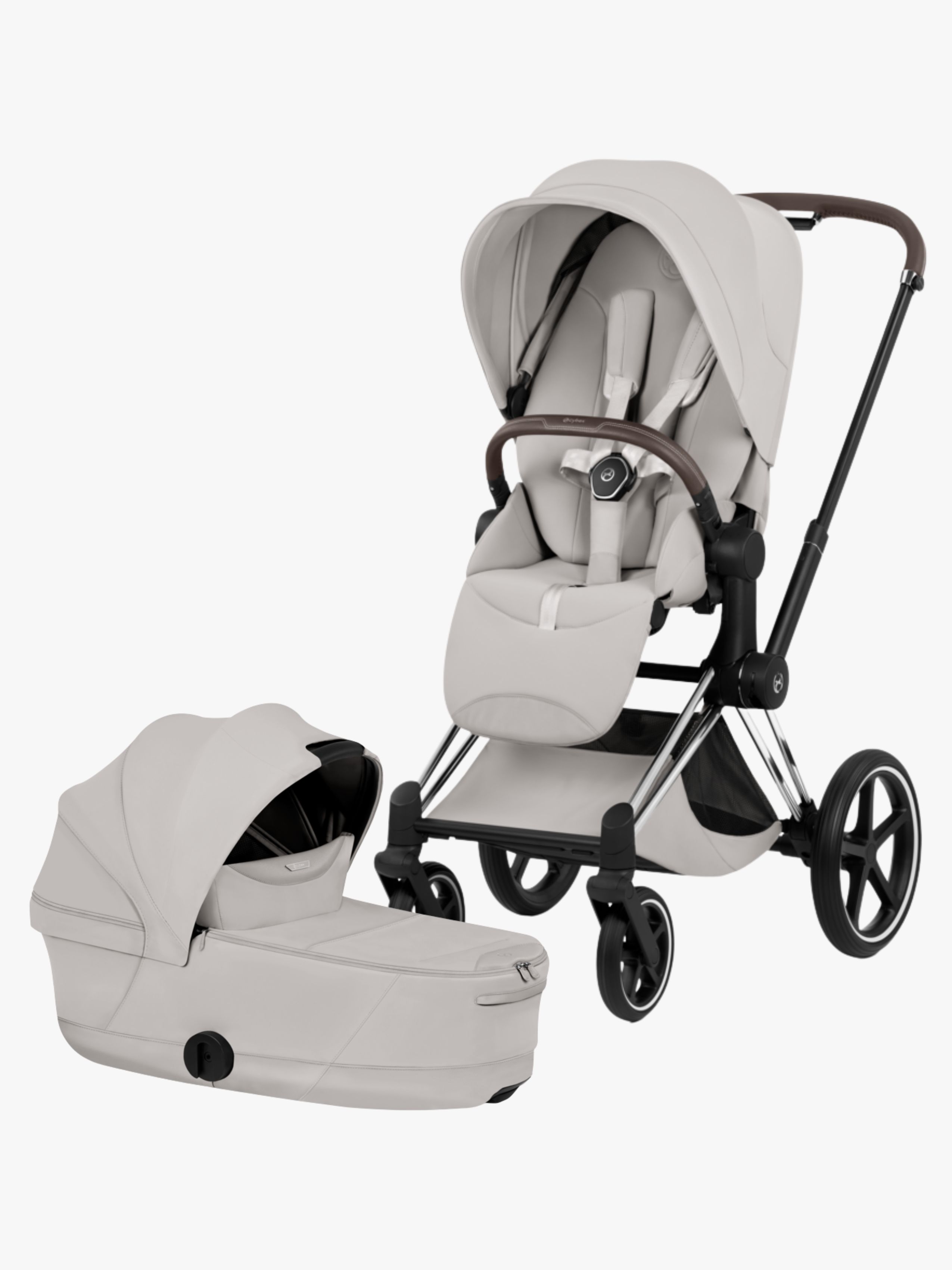 Cybex PRIAM Style Kombikinderwagen, Chrome Brown/City Grey