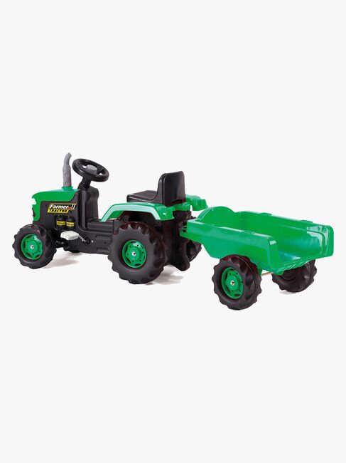 DOLU Trettraktor mit Anhänger, Grün 