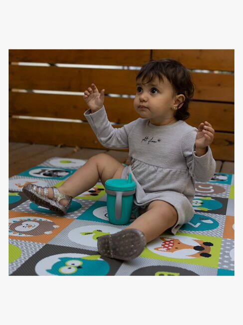 bblüv Becher Kleckerfrei 4-in-1, Aqua/Grey