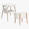 Beemoo CARE Nordic Babybett & Wickeltisch, White/Wood