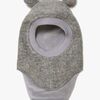 Huttelihut Schlupfmütze Merinowolle mit Ohren, Medium Grey Melange