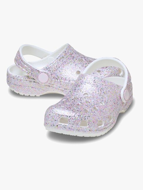 Crocs Classic Fantasy Glitter Kids Sandalen, White