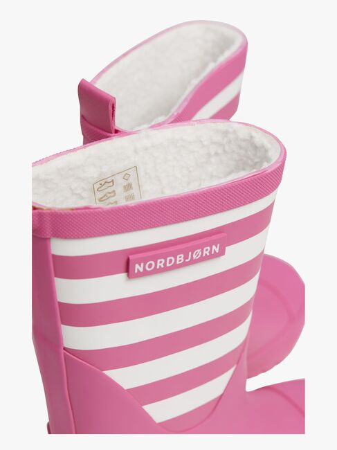 Nordbjørn Dunder Gefütterte Gummistiefel, Fuschia/White