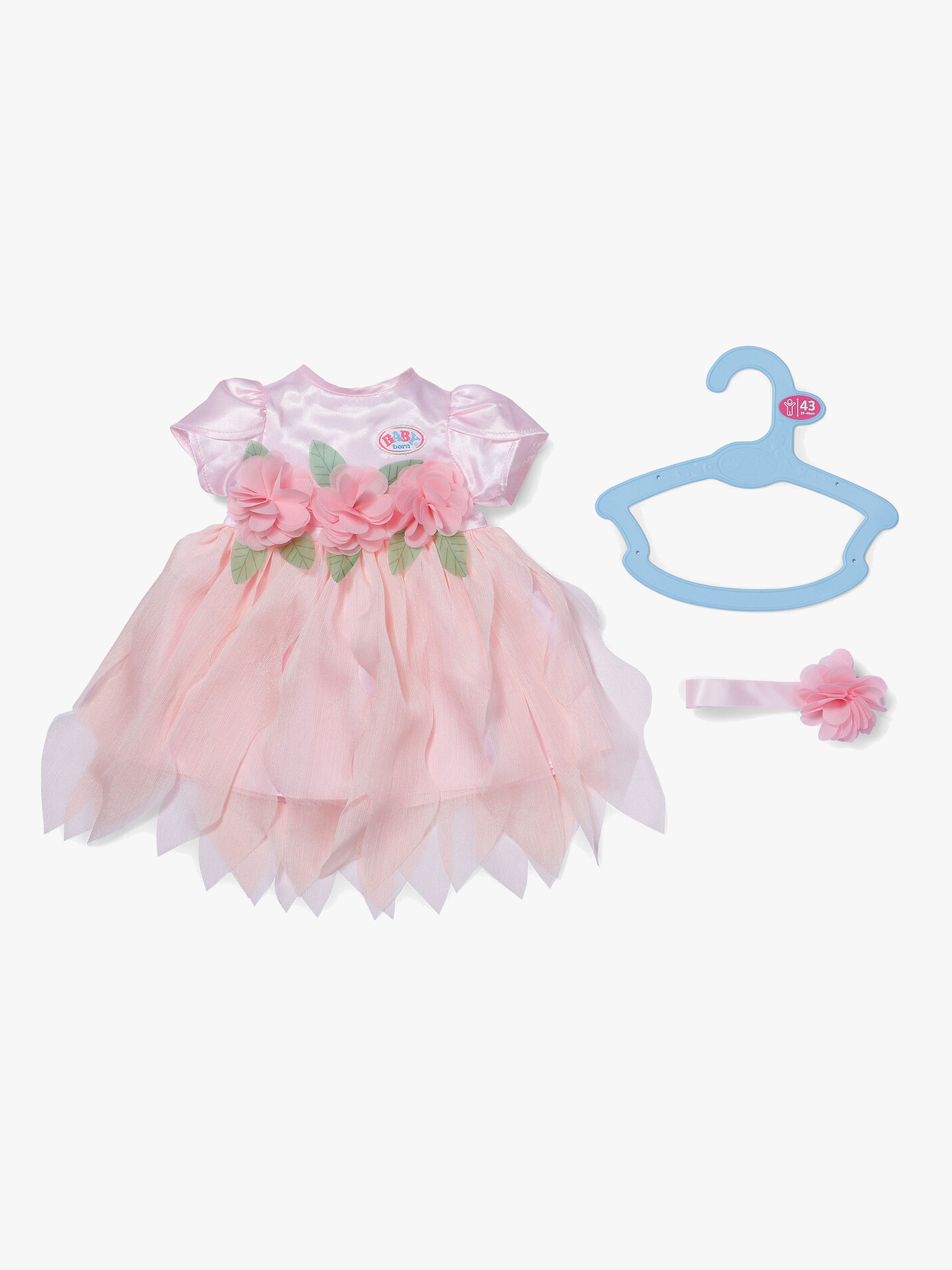 Puppenkleid Blume 43 cm