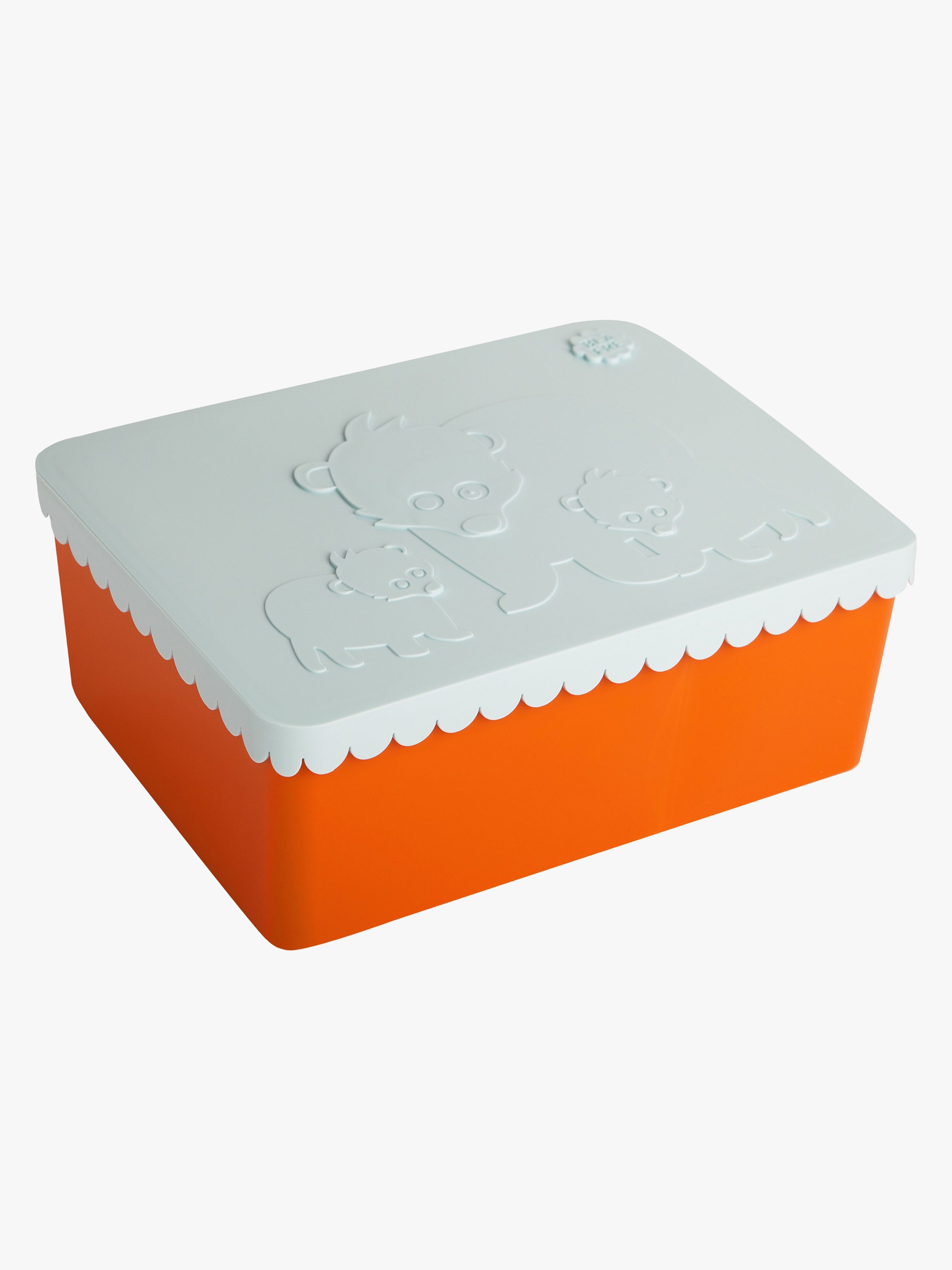 Blafre Brotdose 3 Fächer Bär, Hellblau/Orange