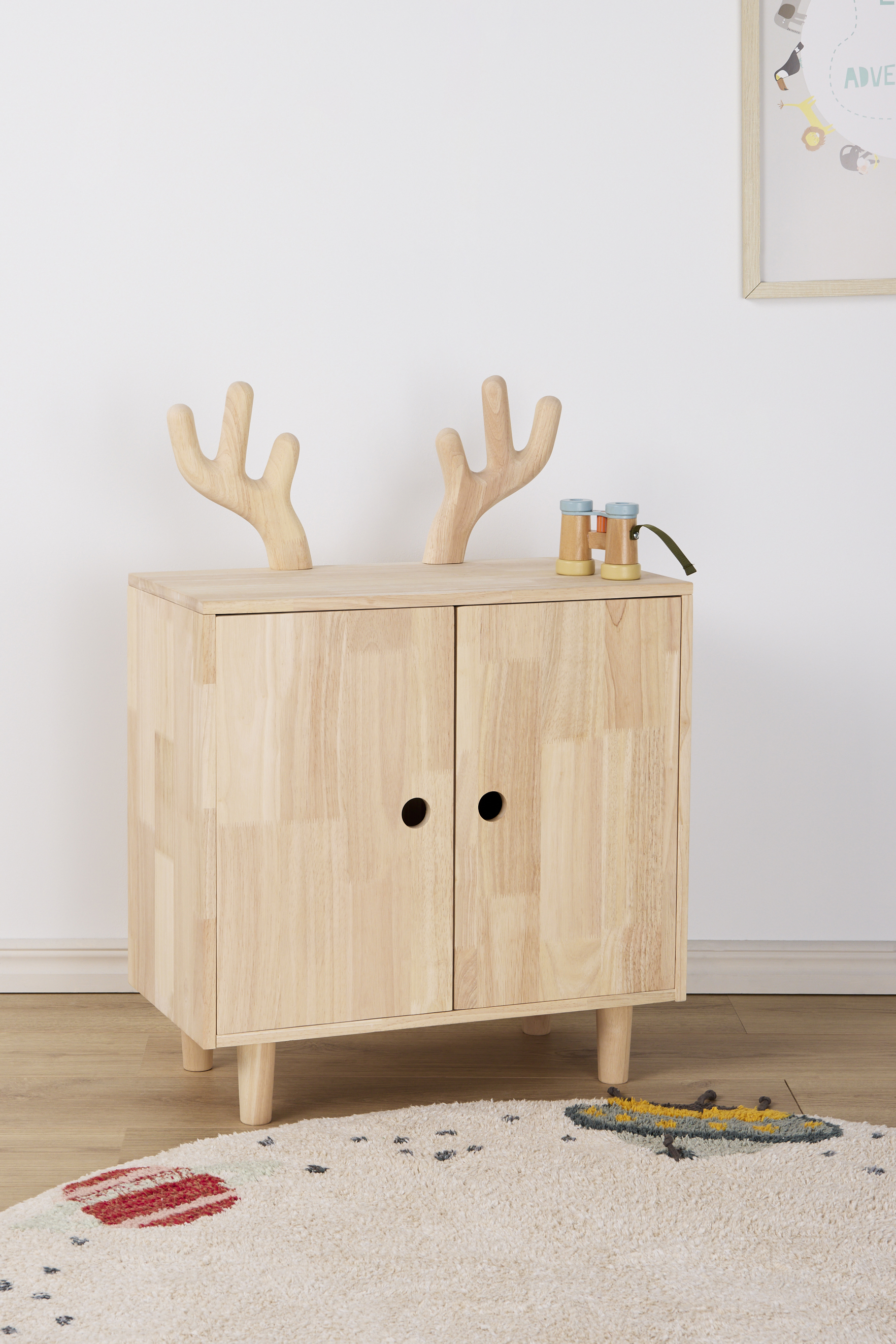 Minitude Nordic LEO Schrank, Natur, Kinderzimmermöbel, Kindermöbel