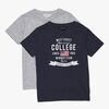 Luca & Lola Tore T-Shirt 2er-Pack, Navy/Grey Melange