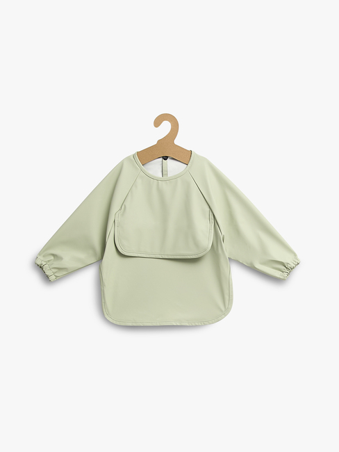 Beemoo CARE Bib Langärmliges Lätzchen, Soft Green