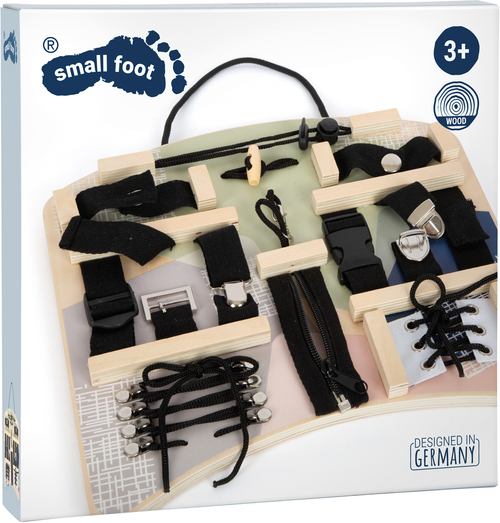 Small Foot Motorikbrett mit Verschlüssen und Schnürsenkeln