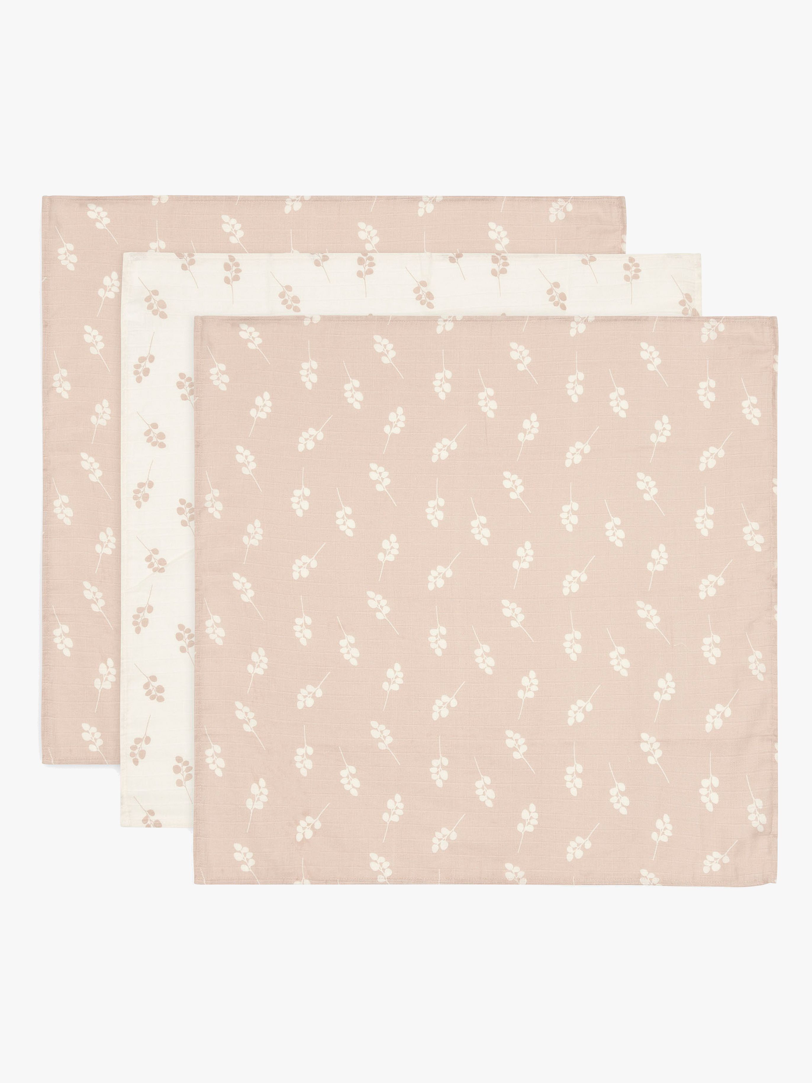 Musselintuch 3er-Pack, Twig Wild Rose