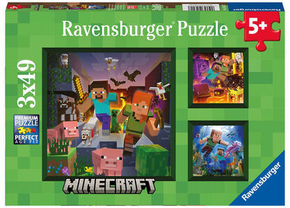 Ravensburger Puzzles Minecraft Biomes 3x49 Teile