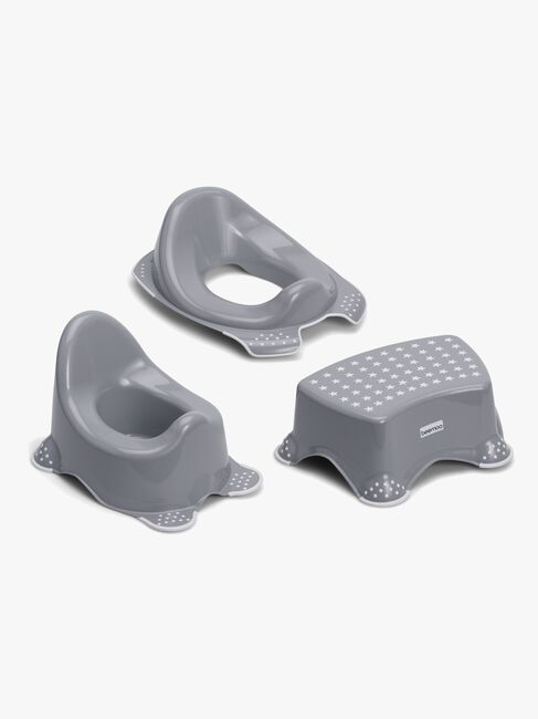 Beemoo CARE Anti-Slip Töpfchen, Toilettensitz und Tritthocker, Grau