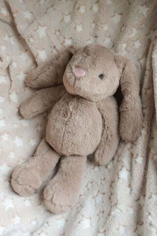 CarloBaby Fleecedecke und Kuscheltier Kaninchen, Braun