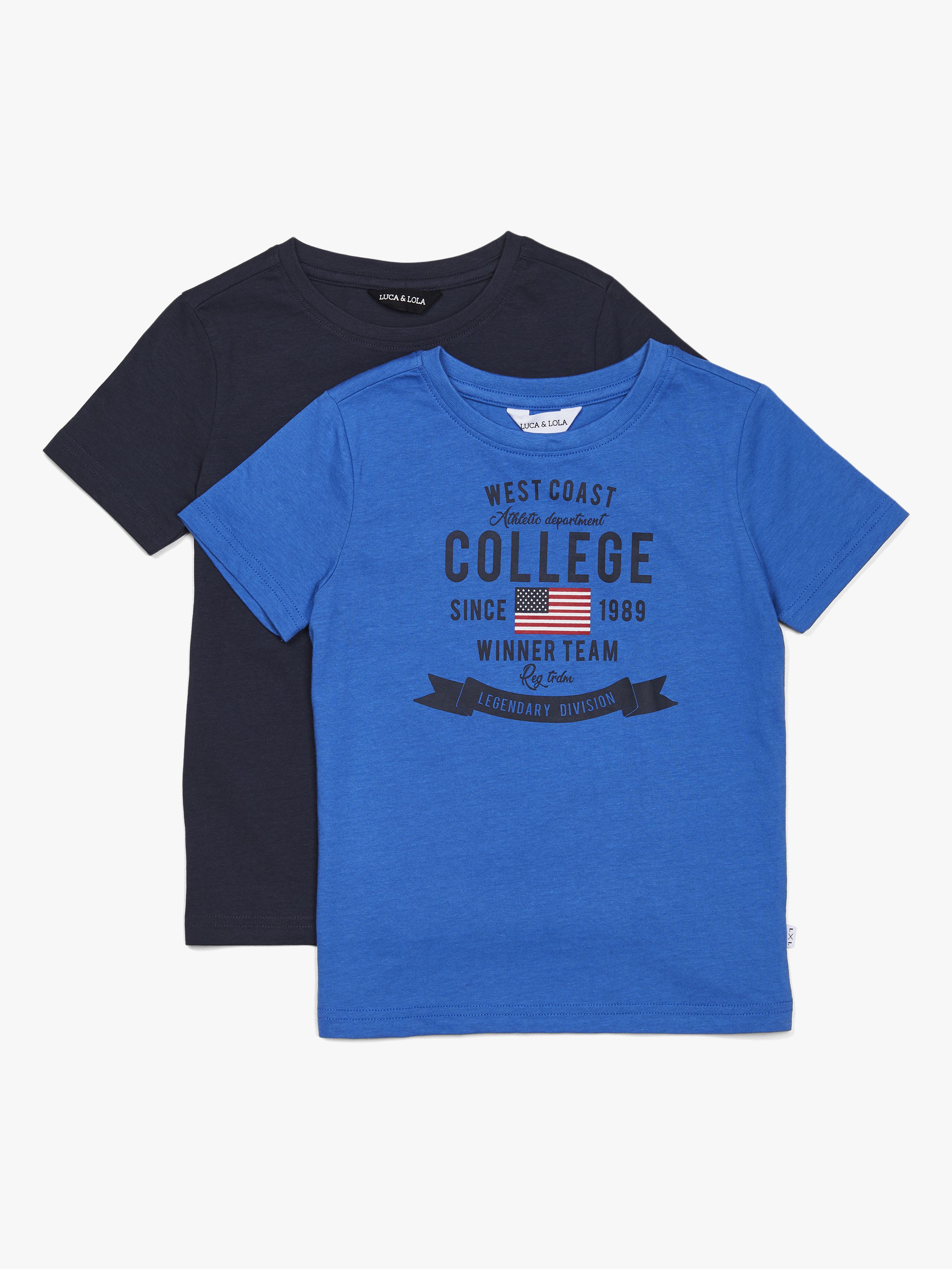 Luca &  Lola Tore T-Shirt 2er-Pack, Blue/Navy 110-115