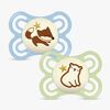 MAM Perfect Night Schnuller Silikon 2er-Pack 0-6m, Blau
