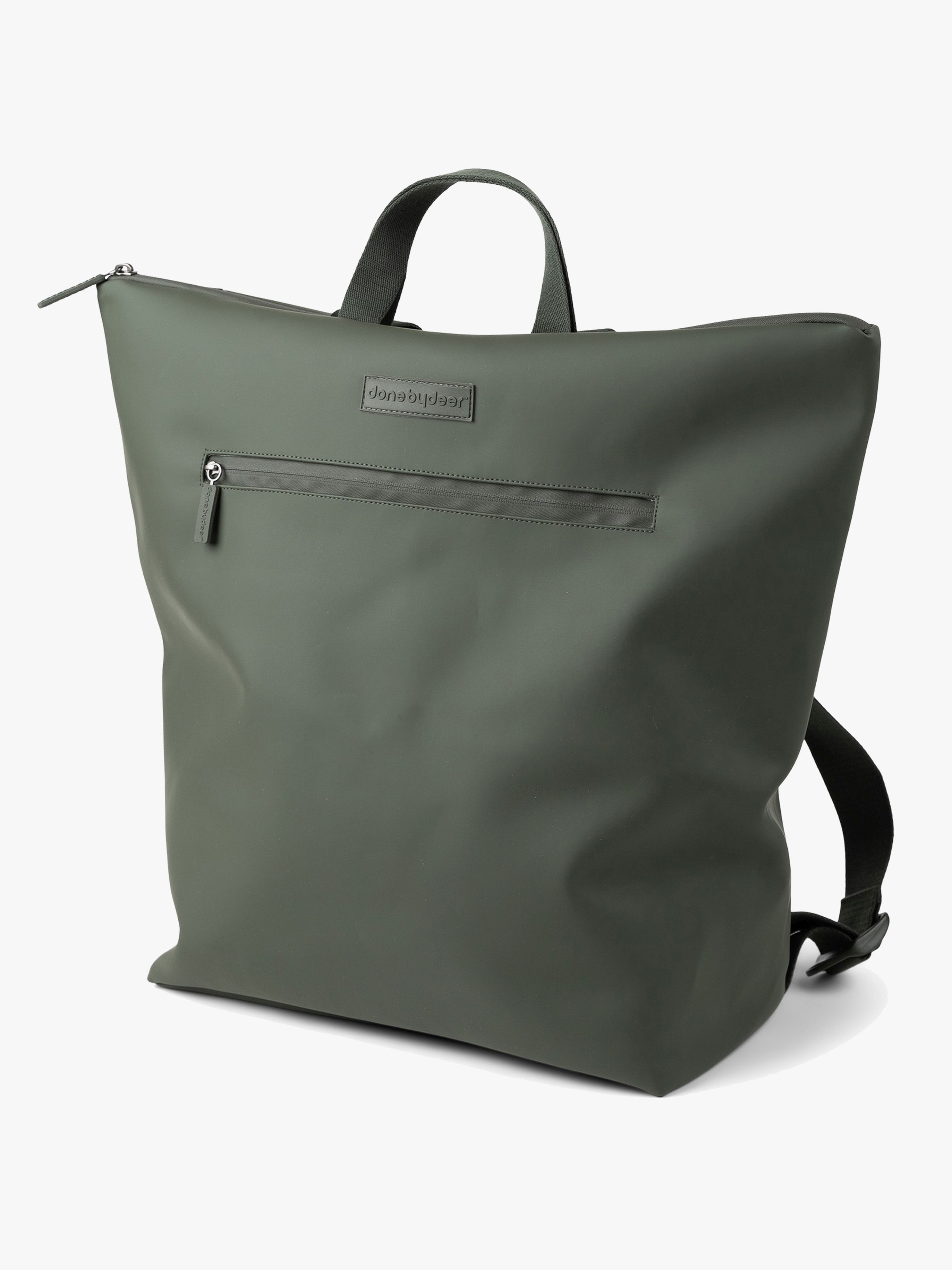 Done By Deer Wickeltasche Rucksack, Green