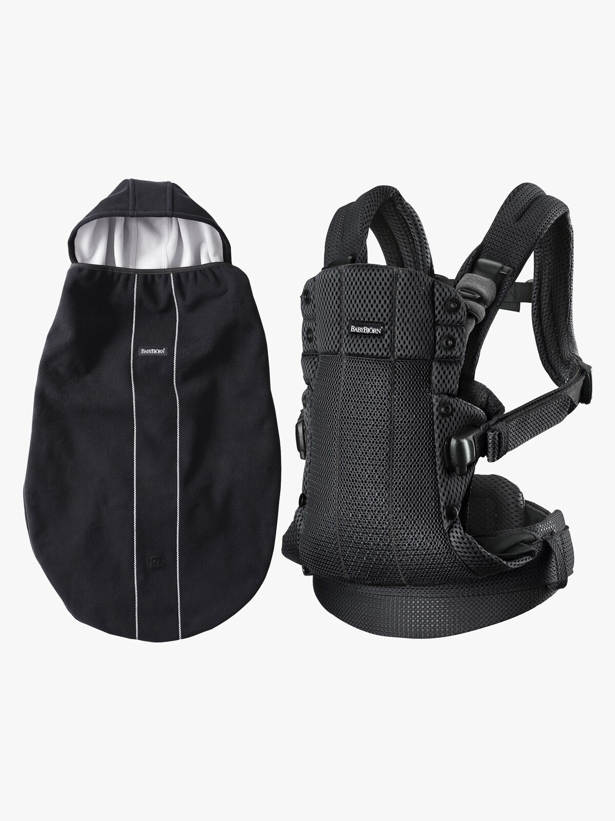 BabyBjörn Babytrage Harmony 3D Mesh inkl. Überzug, Schwarz