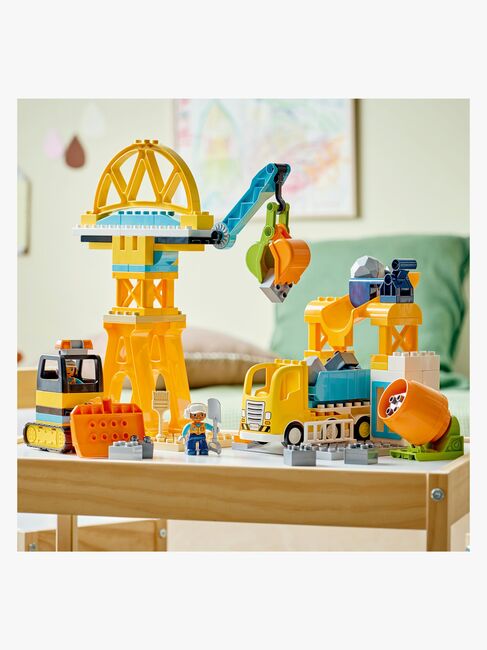 LEGO DUPLO Town 10476 Baustelle mit Baufahrzeugen – 3-in-1-Set