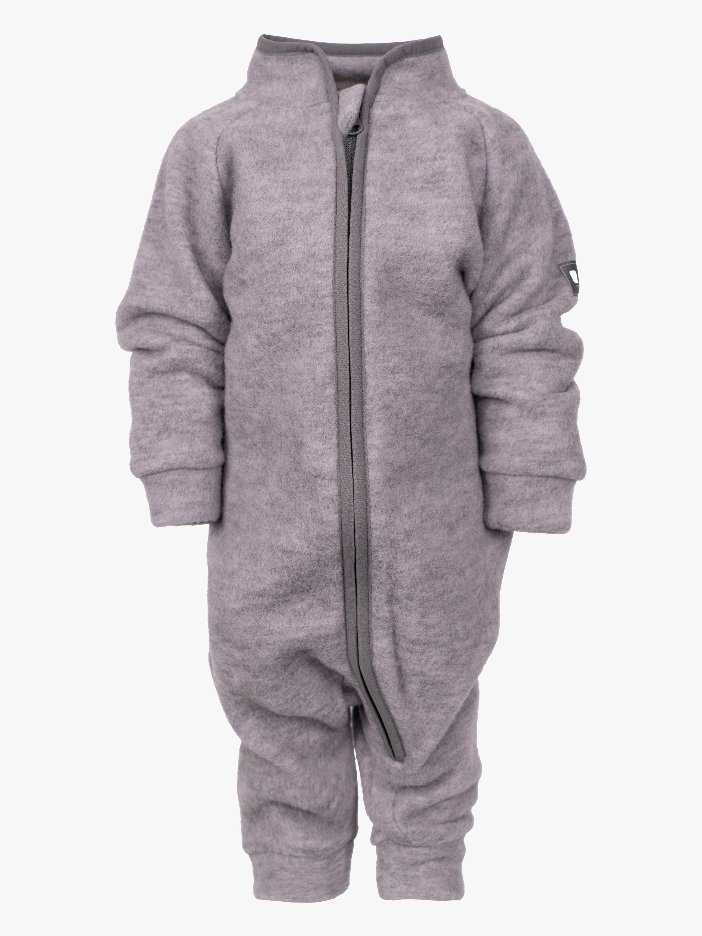 Lindberg Loe Merino Babyoverall, Grey Melange, 80