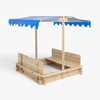 Woodlii Sandkasten mit Dach und Bank, Natur