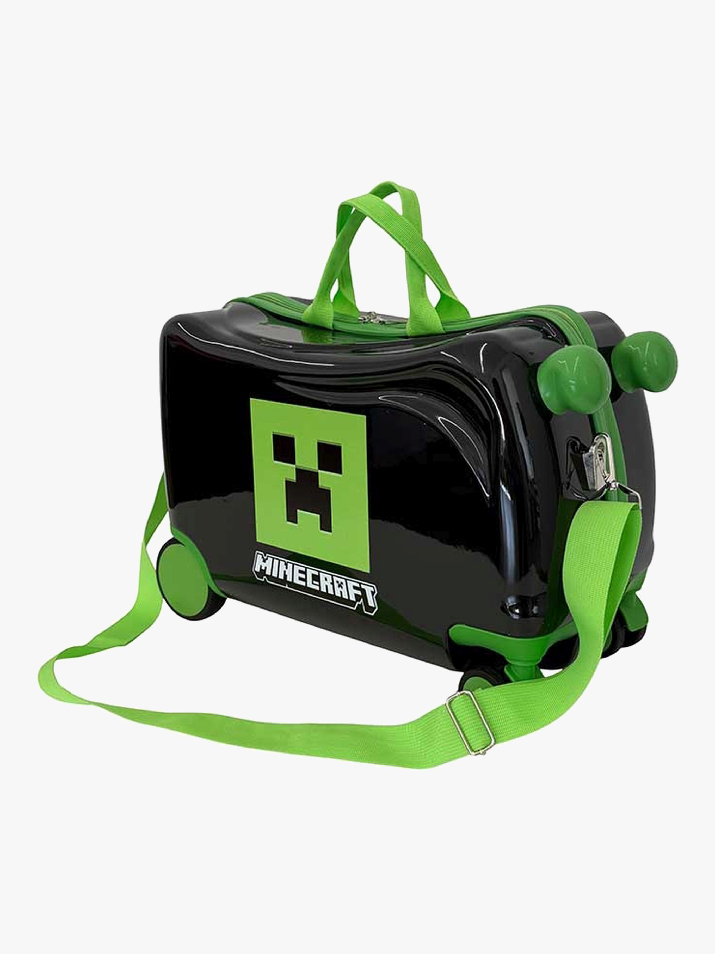 Minecraft Ride On Reisekoffer 25L, Grün/Schwarz