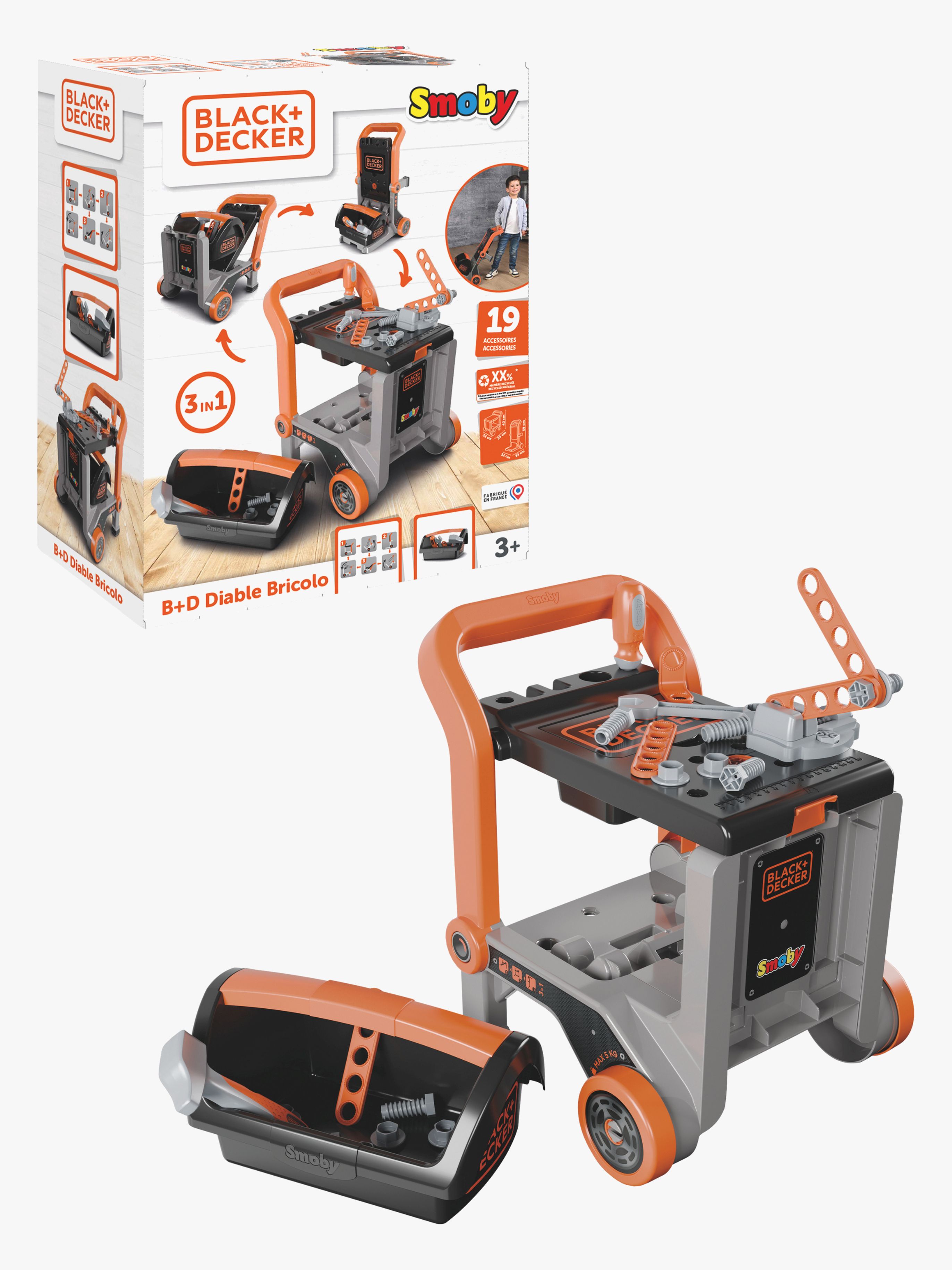 Smoby Black &  Decker Bricolo Werkzeugwagen