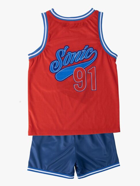 Sonic Tanktop & Shorts Sport Set, Blau/Rot