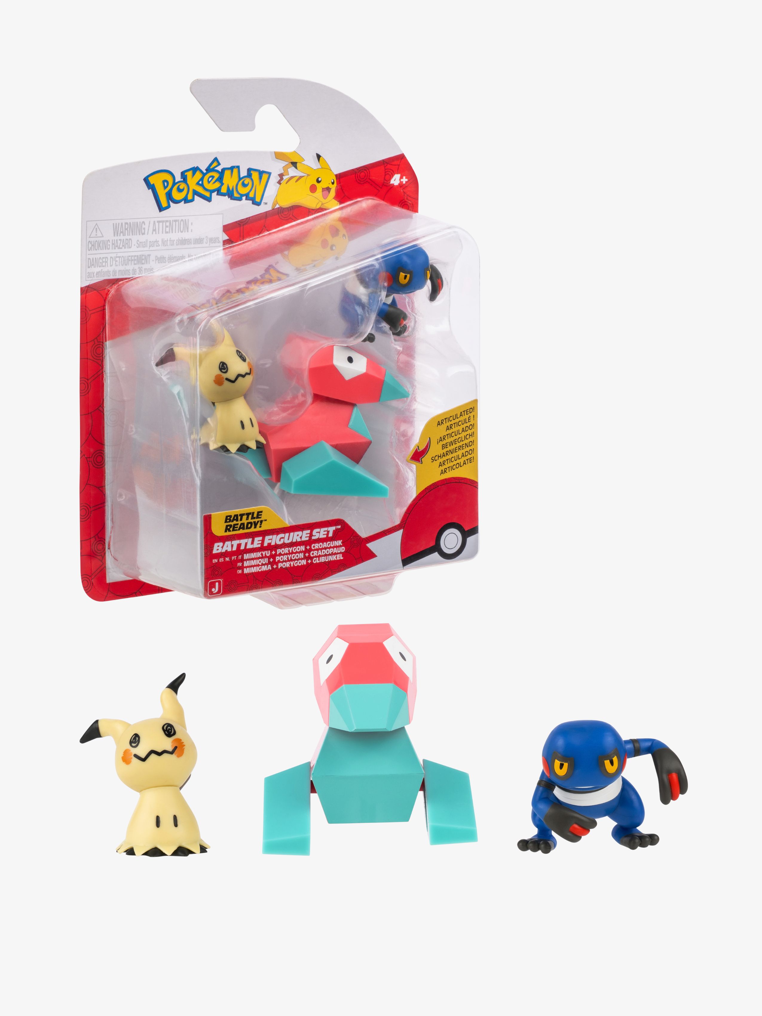 Battle Figurenset Mimigma, Porygon & Glibunkel 3er-Pack